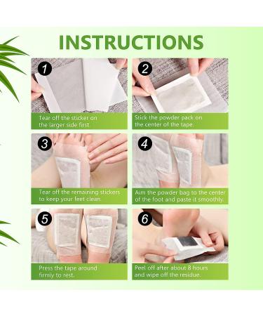 Detoxifying Foot Pads - 100% Natural Herbal Cleansing Patches for Better Sleep & Stress Relief - 20 Pcs - Buy Online on SooperMarket.com