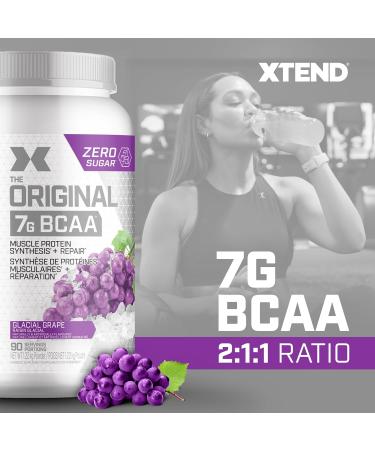 Scivation XTEND Original BCAA Powder - Sugar-Free Muscle Recovery with 7g BCAA 2.5g L-Glutamine - Glacial Grape 90 Servings Glacial Grape 90 Servings (Pack of 1) - Buy Online on SooperMarket.com