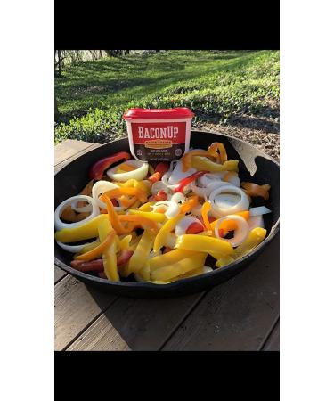 Bacon Up Bacon Grease for Cooking - 14 Ounce Tub with Mini Spoon | Authentic Bacon Fat for Frying, Baking | Triple-Filtered, No Carbs, Gluten-Free & Shelf-Stable - Buy Online on SooperMarket.com