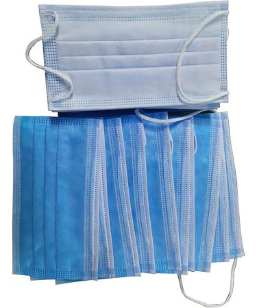 Type IIR fluid resistant surgical Face Masks Disposable Face Masks For Everyday Use Essential Face Mask For Bacterial protection Pack of 50 Colour - Blue One Size 1 count (Pack of 50) - Buy Online on SooperMarket.com