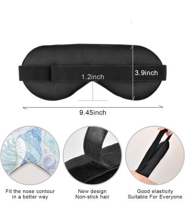 Adjustable Light Blocking Eye Mask for Deep Sleep - Haskirky Adult Men and Women - Ideal for Travel, Yoga, Meditation - Cartoon Seashell Design - Buy Online on SooperMarket.com