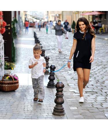Baby Anti Lost Wrist Link - 2 in 1 Dark Blue Safety Walking Leash for Kids - Upgraded Safety Locks Included - Buy Online on SooperMarket.com
