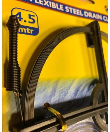 4.5m /15ft Drain Cleaner Unblocker Sink Pipe Snake Flexible Steel Coil Plumbing - Buy Online on SooperMarket.com
