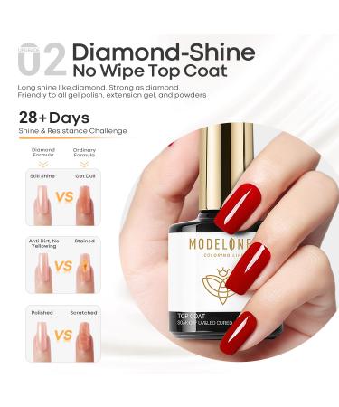 Modelones 10ml Matte Top Coat Base Coat 3Pcs Set - No Wipe, Long Lasting, High Gloss Shine and Matte Effects | DIY Gel Nail Polish at Home - Buy Online on SooperMarket.com