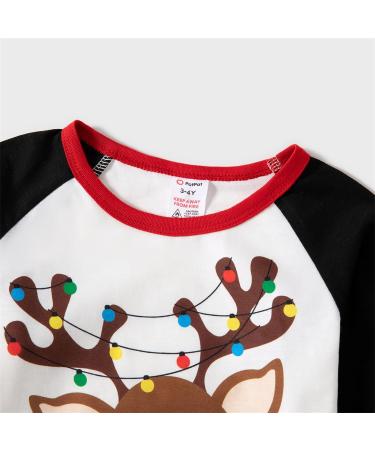 PatPat Family Matching Christmas Pajamas Set - Tree Snowflake & Letters Print Sleepwear in Red/Black | Kids 3-4 Years - Buy Online on SooperMarket.com