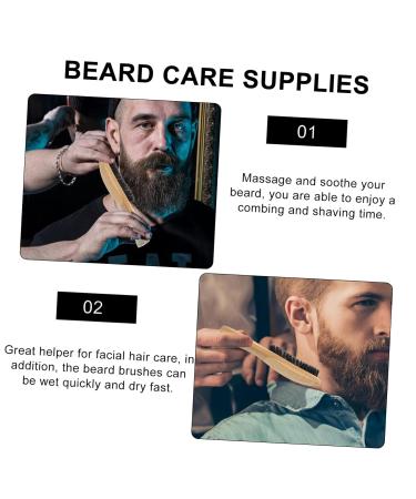 Shop Angoily 3-St Bartbrush Combs for Men | Wild Boar Bristle Beard & Hair Care Tools - Buy Online on SooperMarket.com