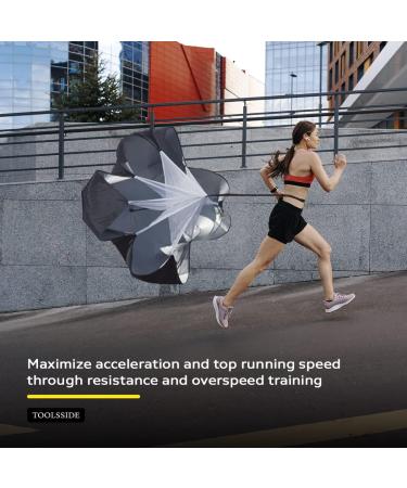 TOOLSSIDE Speed Parachute for Speed Training 48 - Running Speed Chute with Carrying Bag for Kids, Youth, and Adults - Buy Online on SooperMarket.com