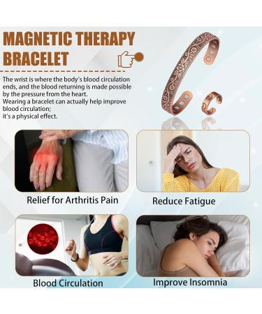 EnerCoppeX Copper Magnetic Bracelet for Women - Detox Jewelry with 3500 Gauss Magnet (CPB-0005AB) - Buy Online on SooperMarket.com
