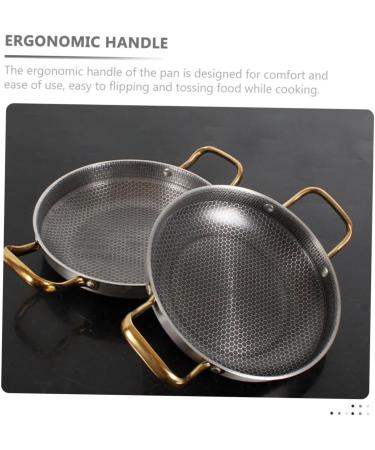 Alipis 26c Stainless Steel Cooking Pot Crayfish Camping Wok Induction Cooker maifan Wok Omelet pan Non Stick pan Amphora Saucepan Spanish Paella pan Stainless Steel Honeycomb 39x26cm As Shown - Buy Online on SooperMarket.com