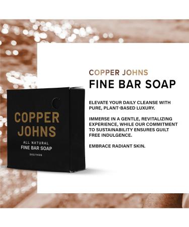 Copper Johns Dark Forest Fine Cold Process Shea Butter & Activated Charcoal Soap Bar for Men with Coconut Oil and Canola Oil for even Skin Tone Deep Cleanse Unclogs Pores Removes Dead Skin Cells - Buy Online on SooperMarket.com