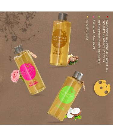 Autumn Shower Oil with Sweet Almond, Jojoba Oil, Shea Butter - Multiuse Bath and Body Oil for Women - 26.4 fl oz (Pack of 3) - Christmas Gift - Buy Online on SooperMarket.com