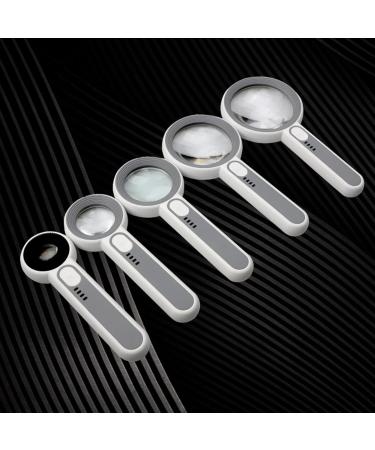 Glass With LED Lights 30X Glass Lens Handheld Illuminated Magnifier Reading Glass For Seniors 21mm - Buy Online on SooperMarket.com