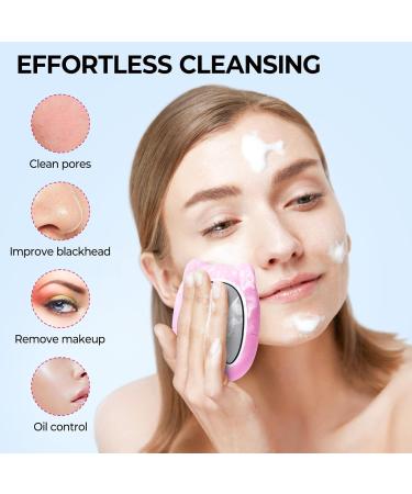 Electric Face Scrubber Silicone Facial Cleansing Brush for Deep Cleanning Exfoliating Waterproof Rechargeble|Vibrating|Massager (Pink) - Buy Online on SooperMarket.com