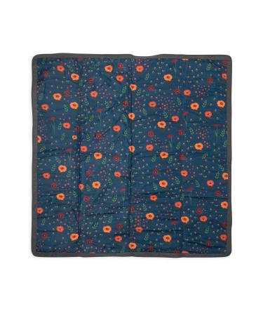 Little Unicorn  Midnight Poppy Indoor/Outdoor Blanket | 100% Polyester | Water Resistant | Simple Clean | Wipeable Material | Easy to Carry | Babies and Toddlers | Machine Washable | 5 x 5 5 x 5 Midnight Poppy