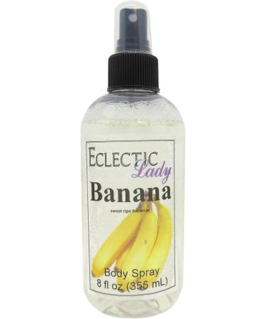 Banana Body Spray 8 ounces Body Mist for Women with Clean Light & Gentle Fragrance Long Lasting Perfume with Comforting Scent for Men & Women Cologne with Soft Subtle Aroma For Daily Use Regular Strength 8 Fl Oz (Pack of 1)