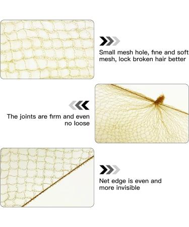 Invisible Hair Nets for Women - 20pcs Blonde Elastic Edge Mesh Hair Bun Nets - Ideal for Ballet, Gymnastics - 50cm/20inch - Buy Online on SooperMarket.com