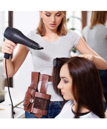 Professional Hair Care Styling Tools Waist Bag - PU Leather Hairdressing Pouch for Barber Scissors and Combs with Removable Belt (Black) - Buy Online on SooperMarket.com