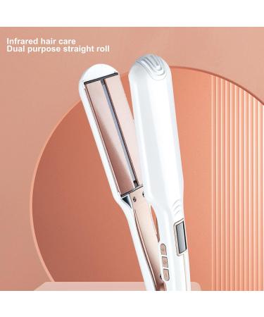 Buy 40W Professional Hair Straightener & Curler | Fast Heating Flat Iron - White US Plug 110-240V | International Shipping Available - Buy Online on SooperMarket.com