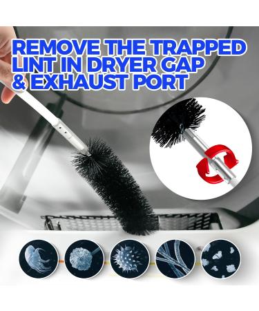 Holikme 60 Feet Dryer Vent Cleaner Kit | Lint Remover Brush & Drill Attachment - Flexible Extends to 60ft 2 Synthetic Brush Heads - Ideal for Home Use - Buy Online on SooperMarket.com