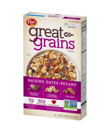 Great Grains Raisins, Dates & Pecans Cereal - 16oz | Whole Grain Breakfast Option - Buy Online on SooperMarket.com