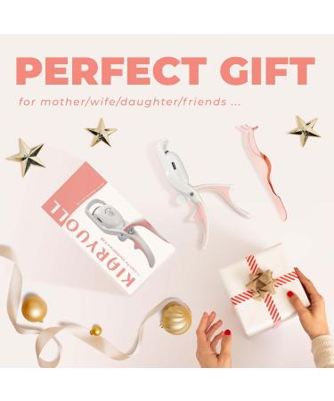 Electric Heated Eyelash Curler Kit - Professional Hot Lash Therapy Tool Rechargeable & Battery Powered Perfect for All Eye Types - Cotton Candy White - Buy Online on SooperMarket.com