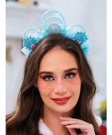 IYOU Sknowflake Headband Blue Light up Hair Hoop Costume Christmas Hair Accessories for Girls - Buy Online on SooperMarket.com