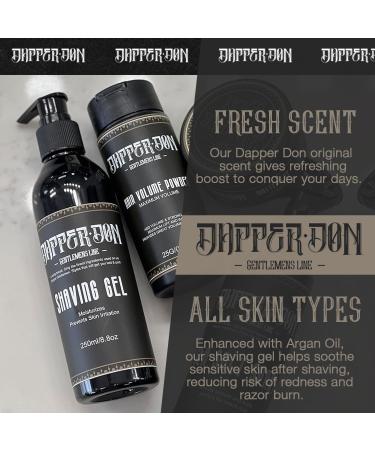 Buy Dapper Don Shave Gel | Prevent Razor Irritation & Hydrate Skin | Non-Foaming Clear Formula with Argan Oil (8.8 oz - Buy Online on SooperMarket.com