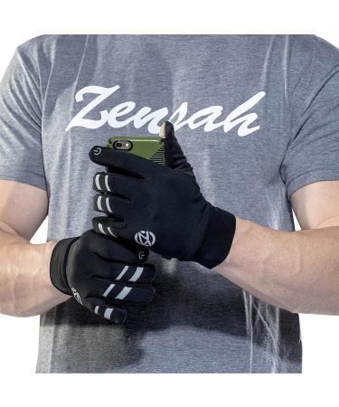 Zensah Smart Running Gloves - Large Black | Touch Screen Compatible - Buy Online on SooperMarket.com
