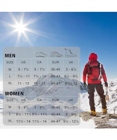 Ice Snow Spike Cleats for Hiking Boots - X-Large Stainless Steel Crampons - Buy Online on SooperMarket.com