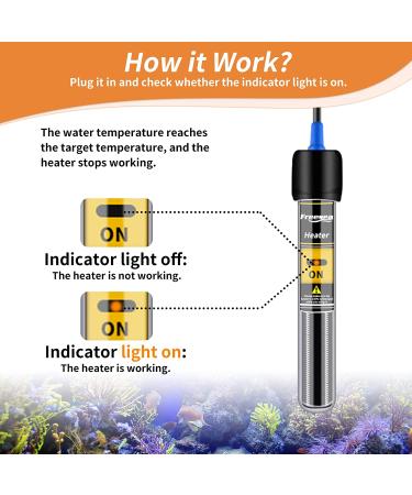FREESEA 25W Aquarium Fish Tank Heater - Submersible, Adjustable Thermostat for Betta & Turtle - Ideal for Under 75 Gallon Tanks - Buy Online on SooperMarket.com