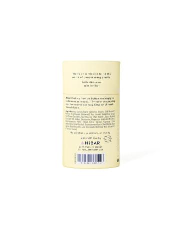 HiBAR - Lavender & Jasmine Plastic Free Deodorant - Natural Deodorant - All-Day Protection - With Sunflower Seed Wax Rice Bran & Shea Butter - Plastic Paraben & Aluminum-Free - Vegan - 1 Pack - Buy Online on SooperMarket.com
