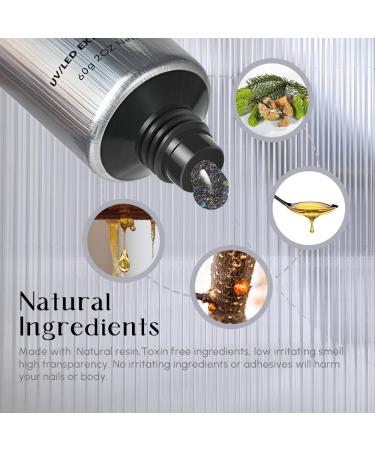 Buy Aokitec 60ml Nail Extension Gel - UV & Acrylic Nail Design Gel for Salon & DIY - Diamond Black - Buy Online on SooperMarket.com