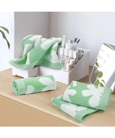 12 Pack Clover Washcloths - Soft & Absorbent Face and Body Wash Cloths in Mint Green - Buy Online on SooperMarket.com