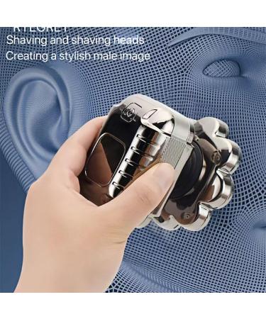Shop Upgraded 9D Electric Head Shaver for Bald Men - 5 in 1 USB Rechargeable Razor with Rotary Blades Clippers Nose Trimmer & Facial Brush - Buy Online on SooperMarket.com