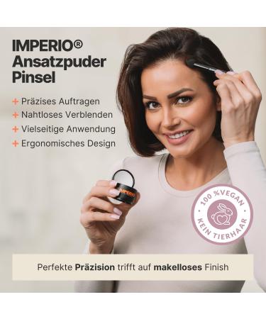 IMPERIO 2-in-1 root powder brush for precise application and blending of root powder on the hairline and for recreating individual hair strands - Buy Online on SooperMarket.com
