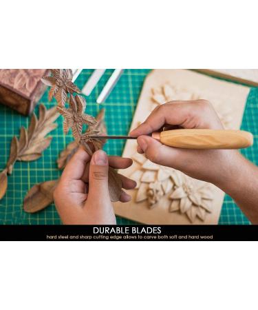 BeaverCraft Wood Carving Chisel Set SC01 - Complete Gouge Tools Kit with Rolling Pouch and Leather Strop Polishing Compound - Radial Gouges, Flat Chisel, Bent Gouge - Buy Online on SooperMarket.com