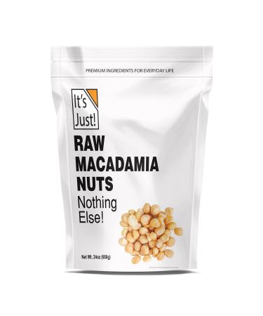 It's Just - Raw Macadamia Nuts, Unsalted, Perfect for Baking, Keto Nuts, 24oz
