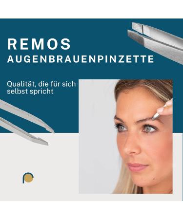 Buy REMOS Professional Blue Tweezers with Extra Fine Tips for Precision Eyebrow Plucking - International Shipping Available - Buy Online on SooperMarket.com