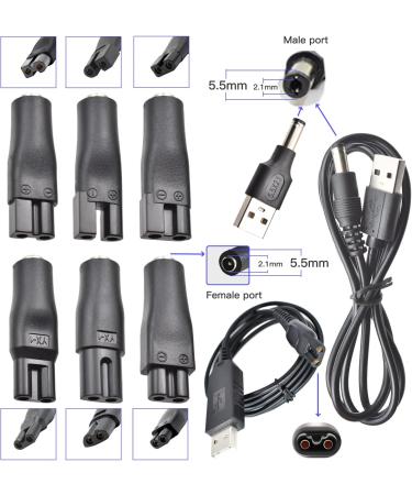 BoEea 10-Pack 5V Razor Charger USB Power Cable Adapter Set for Hair Cutters Razors Air Purifiers & HQ8505 Devices - International Shipping Available - Buy Online on SooperMarket.com