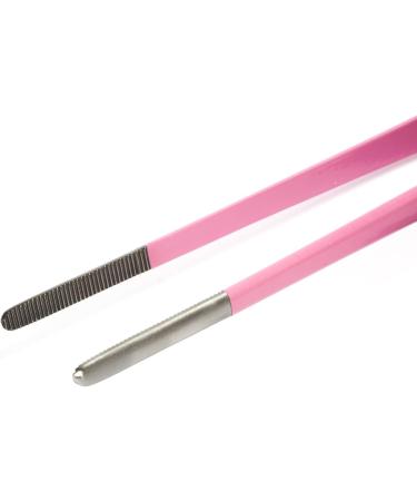 RepTech Pink Stainless Steel Tweezers - 30cm Angled Cost-Effective & Durable for Precision Crafting - Buy Online on SooperMarket.com