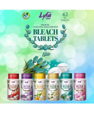 Lyla 3X Clean Ultra Max Bleach Tablets - 42 Tablets 7.4 OZ | Phosphate-Free Laundry and Cleaning Solution | Replaces Liquid Bleach | Lale Original Scent - Buy Online on SooperMarket.com