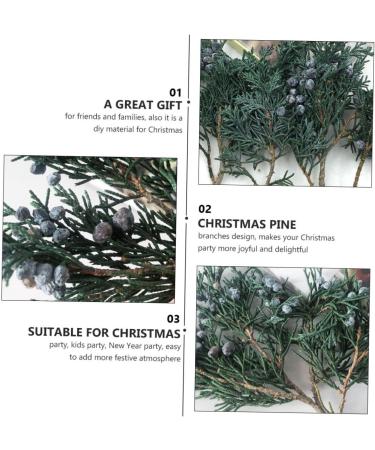 ABOOFAN 2 Pcs Pine Branch DIY Material Floral Boxes Wedding Decoration Christmas Pine Branches Household - Buy Online on SooperMarket.com