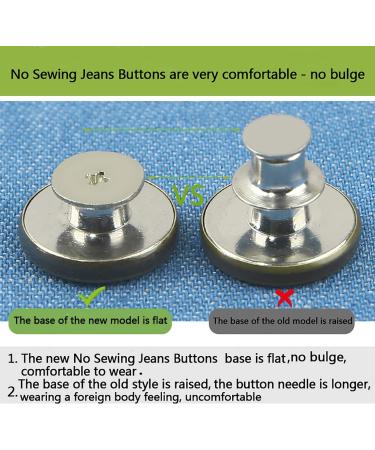 GIYOMI 20mm No Sewing Jeans Buttons Replacement Kit - 12 Sets Metal Buttons Repair Combo with Rivets and Screwdrivers | 0.79 inch - Buy Online on SooperMarket.com