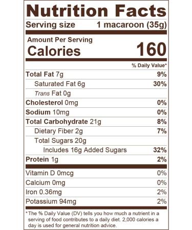 Poppies Belgian Coconut Macaroon - Plain, Non GMO, Gluten Free, Kosher - 40 Pack - Buy Online on SooperMarket.com