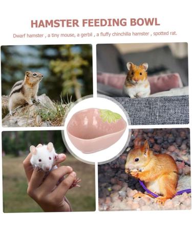 KICHOUSE 2pcs Hamster Food Plate Hamster Cage Accessories Bunny Food Hawaiian Food Hamster Bath Bowl Ceramic Rat Bowl Pet Bowl Small Cat Bowl Hamster Supplies Food Bowl for Cats Ceramics medium Pink - Buy Online on SooperMarket.com