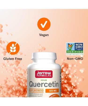 Quercetin 500 mg - Bioflavonoid - Quercetin Dietary Supplement - 100 Servings (Veggie Caps) - Supports Cellular Function Cardiovascular Health Immune Health & Response - Buy Online on SooperMarket.com