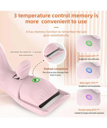 Heated Eyelash Curlers Electric Eyelash Curler with 3 Temperature Modes Intelligent Power-off 230mAh Rechargeable Battery One Charge for 60 Times Use (White) - Buy Online on SooperMarket.com