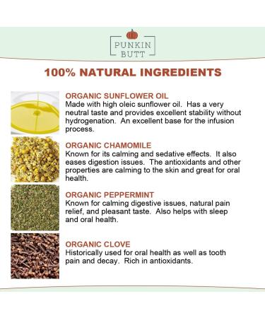 Punkin Butt Teething Oil - 1 oz | Natural Teething Relief for Babies | Chamomile, Sunflower, Peppermint & Clove Oil | Chemical-Free Baby Teething Solution - Buy Online on SooperMarket.com