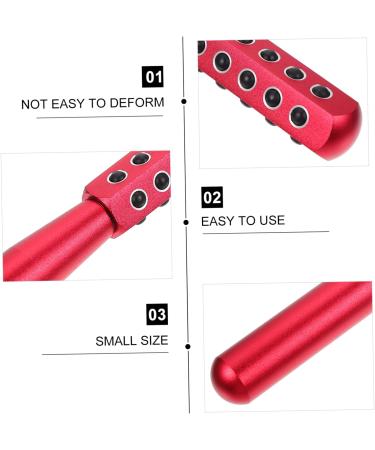 Healeved 1pc Face Firming Machine Facial Roller Eye Mini Face Roller Pink Business Card Holder Face Massager Facial Beauty Massager Face Lift Tool Ipl Red Aluminum Alloy 16.5X2cm Red - Buy Online on SooperMarket.com