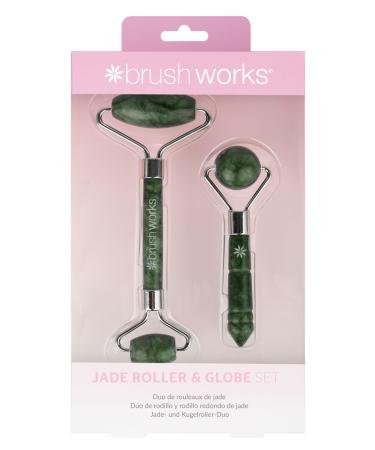 Brushworks Jade Roller & Globe Set Pink One Size